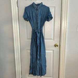 Denim maxi dress from Zara